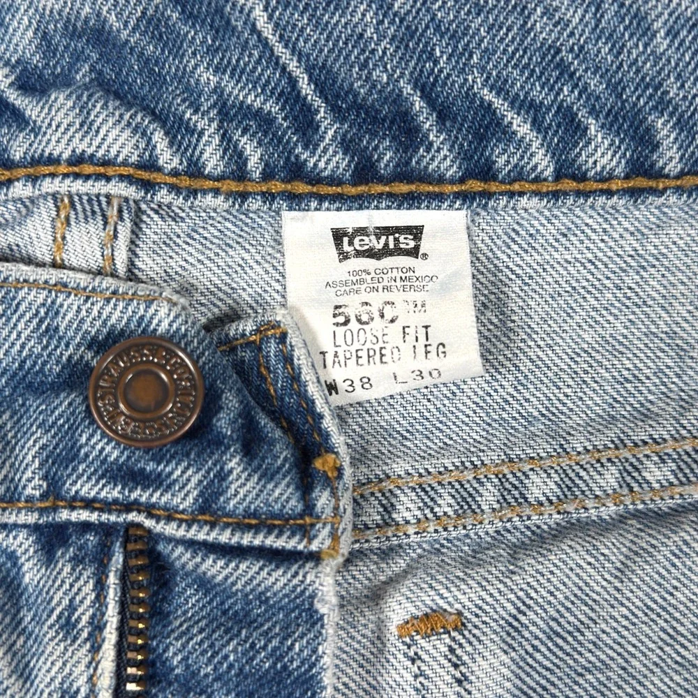 VTG Levis 560 Jeans Mens 38x30 Loose Tapered Orange Tab Denim 1996 Blue